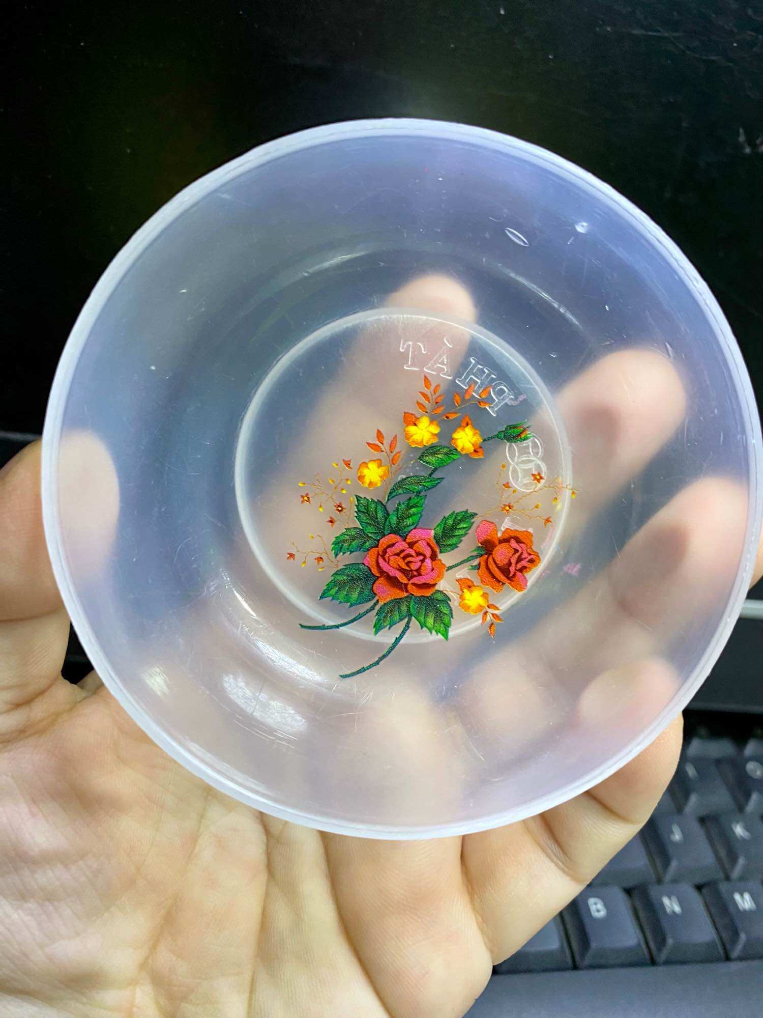 Set 10 Cái Chén Đựng Nước CHẤM, Nhựa Dẻo (rộng 8 cm,hình thật)