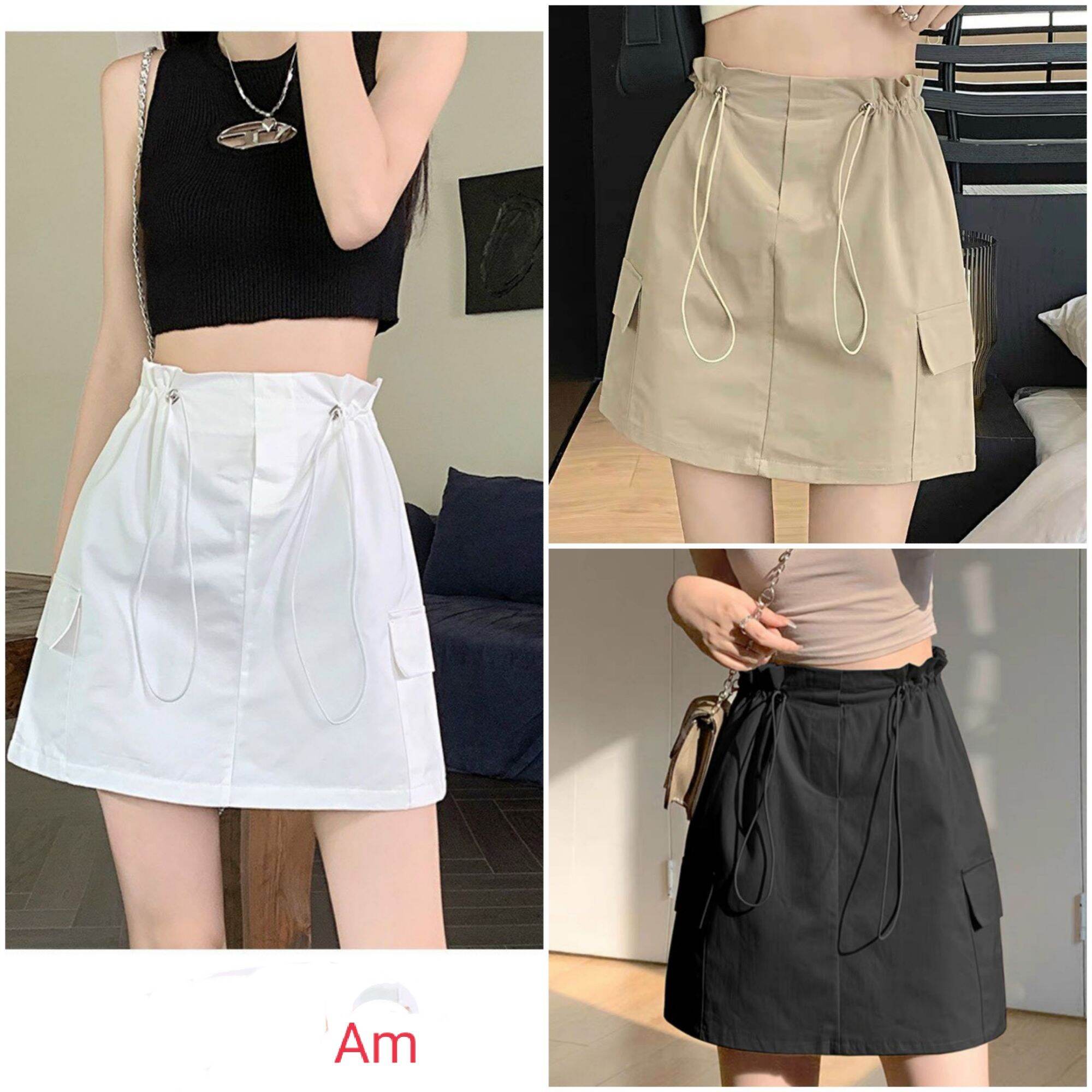 Chân váy cạp rút, chất kaki cứng from 40-55kg