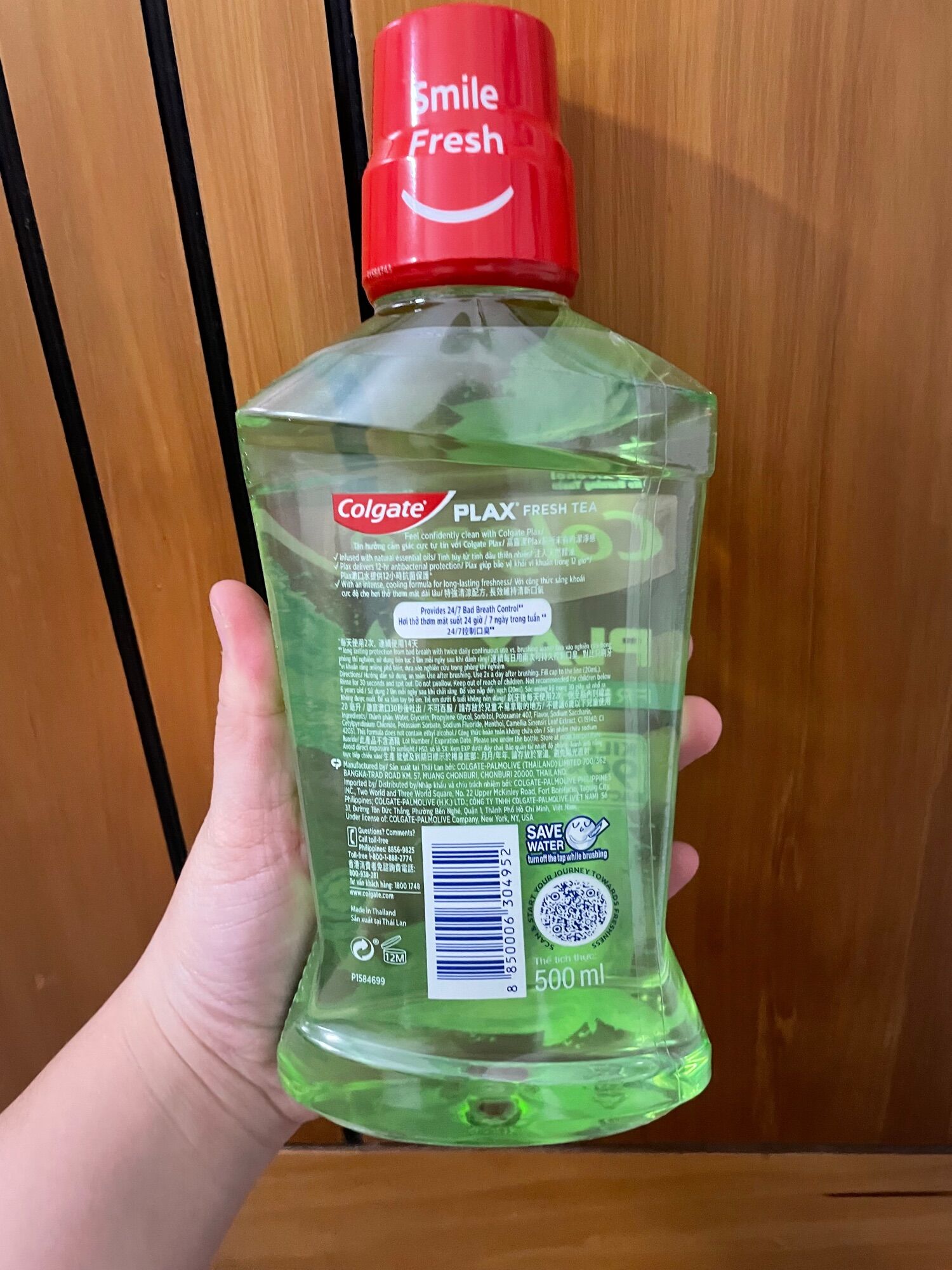 Nước súc miệng Colgate Plax 500ml trà xanh