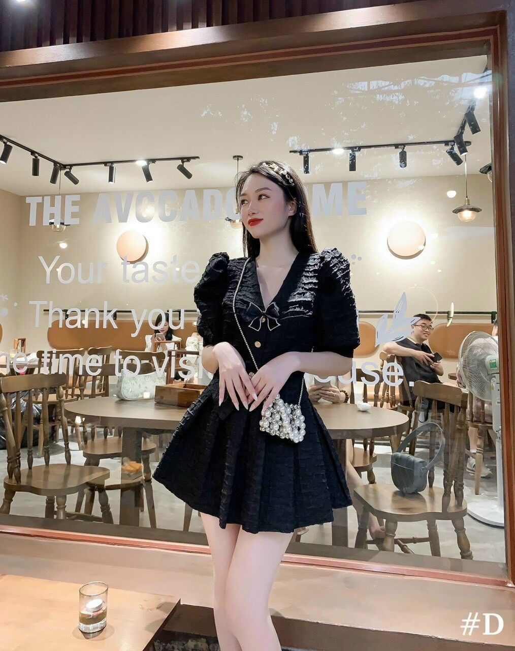 (SHOP TÁO ĐỎ BIGSIZE 50kg đến 90kg) set áo đính nơ chân váy tiểu thư