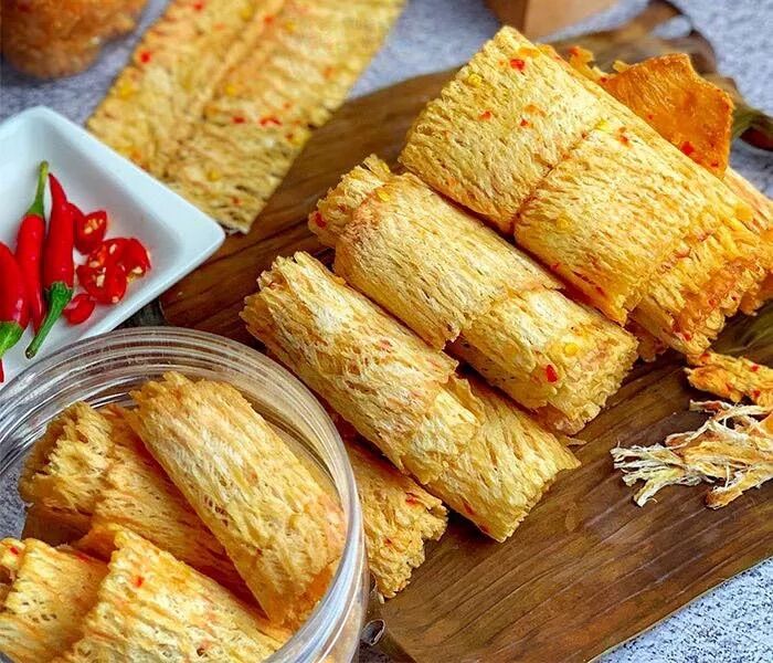 Khô mực cán tẩm gia vị hũ 200g & 250g