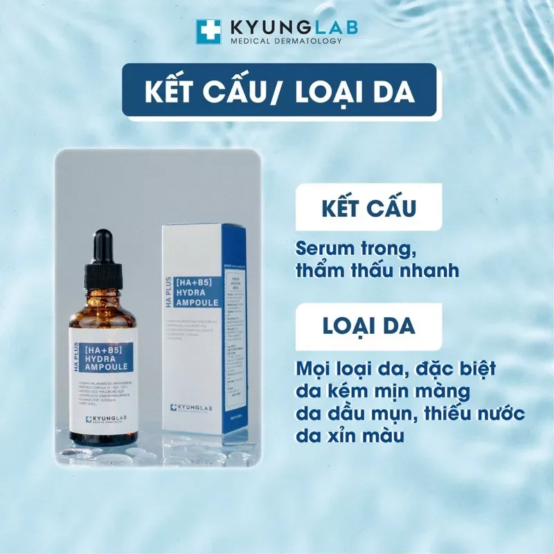 Serum cấp ẩm căng bóng da Kyung Lab HA + B5