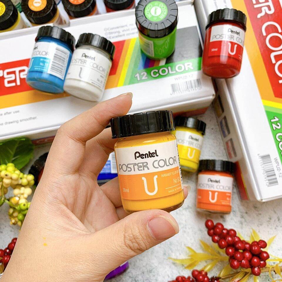 [HCM]Hộp Màu Pentel Poster 30ml 12 Màu