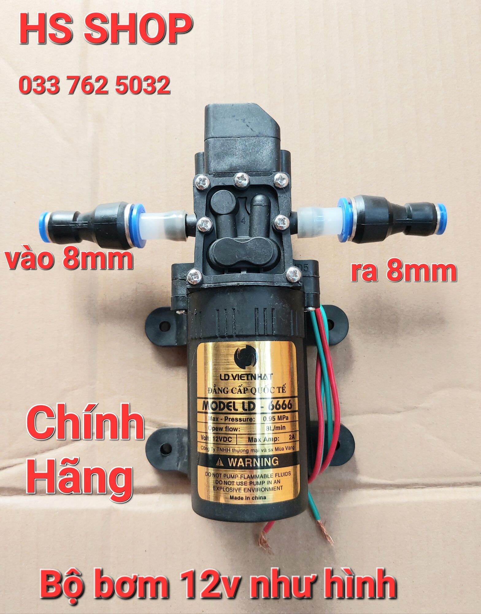 Máy bơm 12V Việt nhật, Bơm Phun Sương - Phun Xịt th.uốc