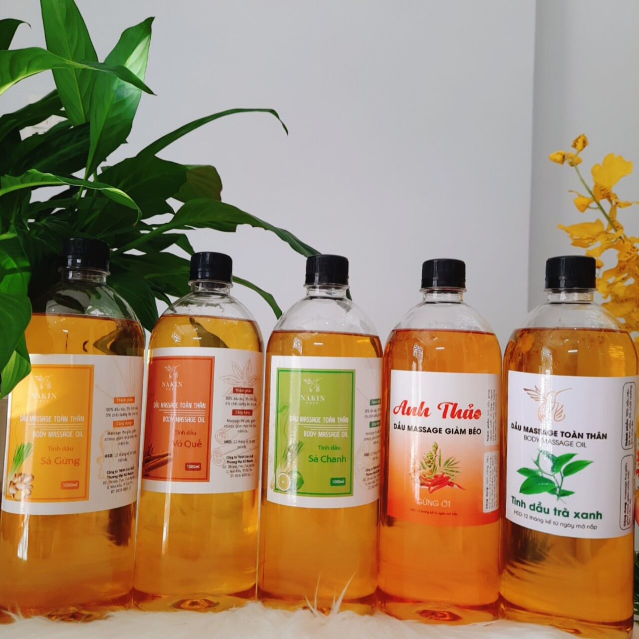 Tinh dầu massage sả gừng