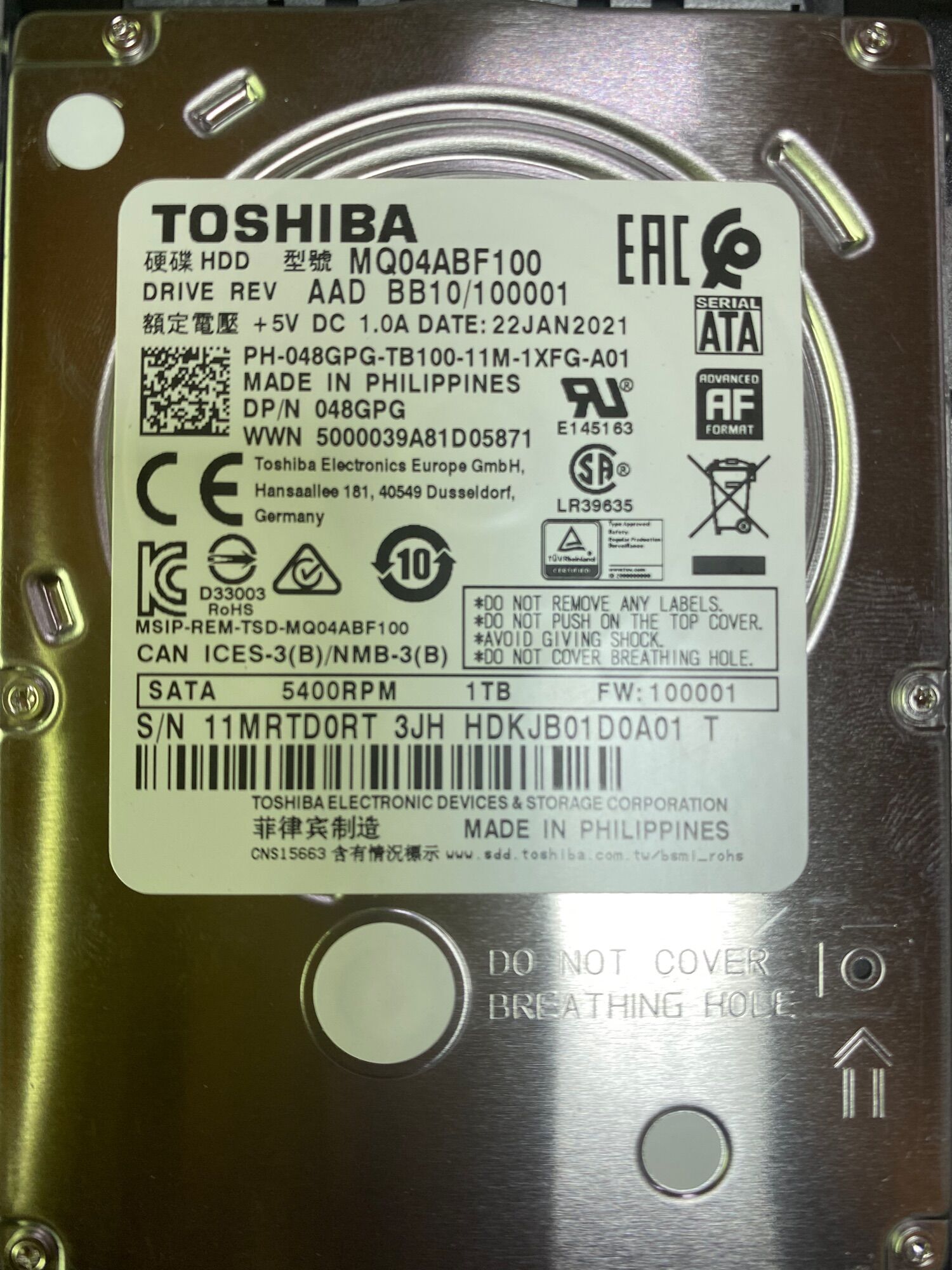 HDD 1Tb tháo máy new