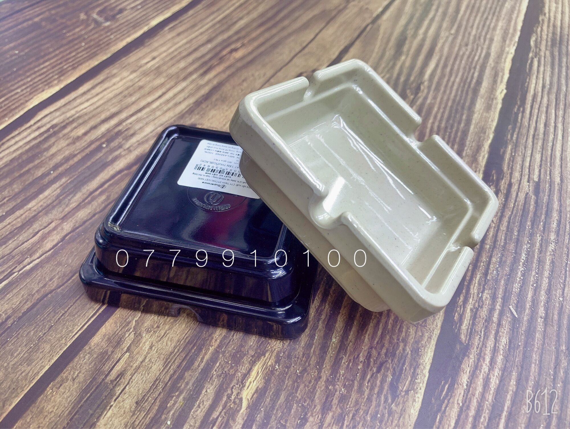 [HCM]Gạt tàn melamine Thailand vuông 9x9x3cm