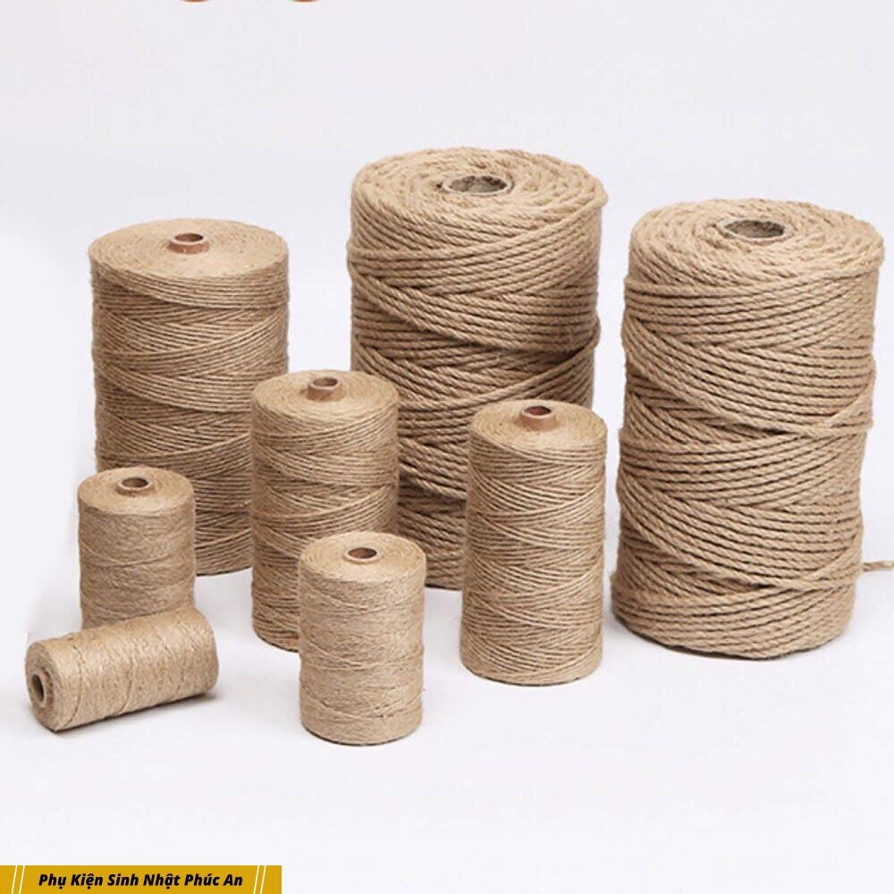 [HCM]Dây thừng cuộn 200m ống nhỏ trang trí handmade