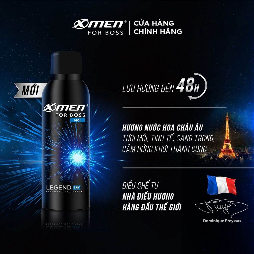 (Tặng thêm 40%) Xịt khử mùi Xmen For Boss