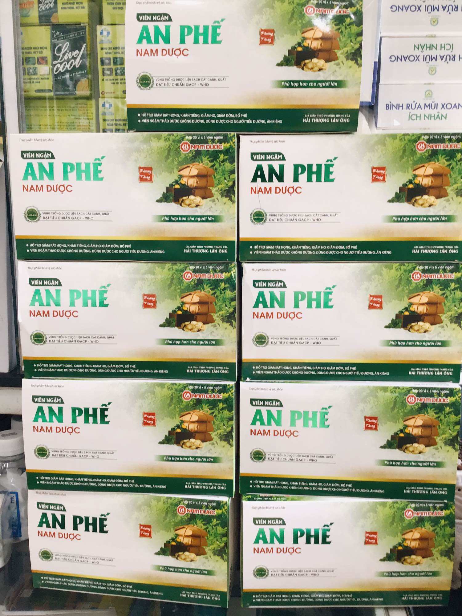 Viên ngậm An Phế Nam Dược kẹo ngậm giảm rát họng, khản tiếng, giảm ho, giảm đờm, bổ phế