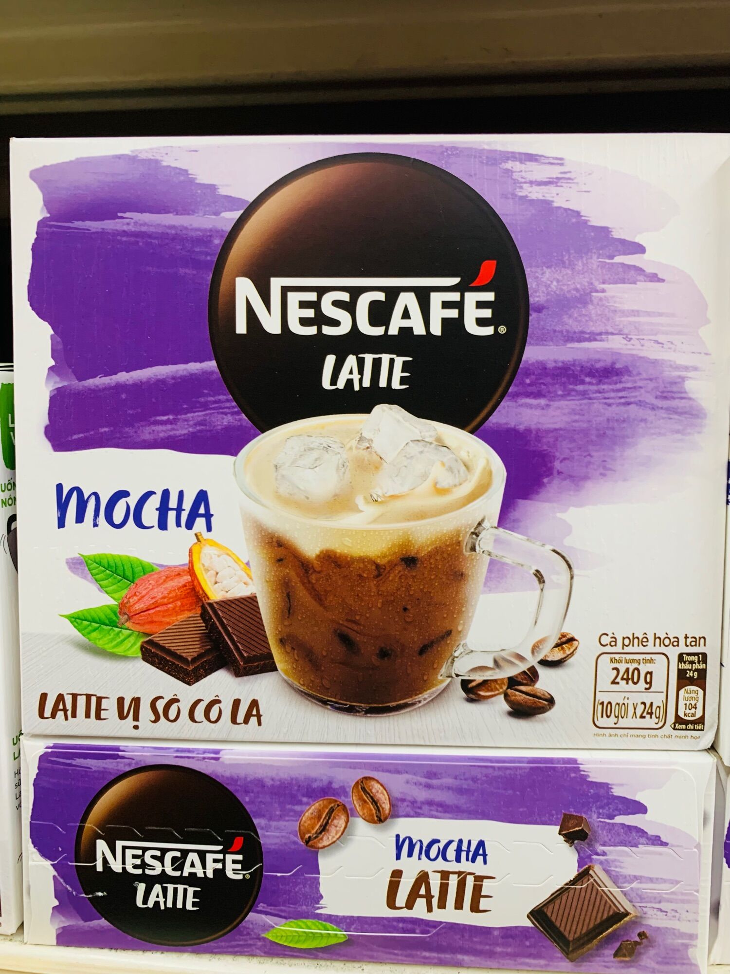 Cà phê latte Nescafe hạnh nhân/ cacao (10gói*24g)