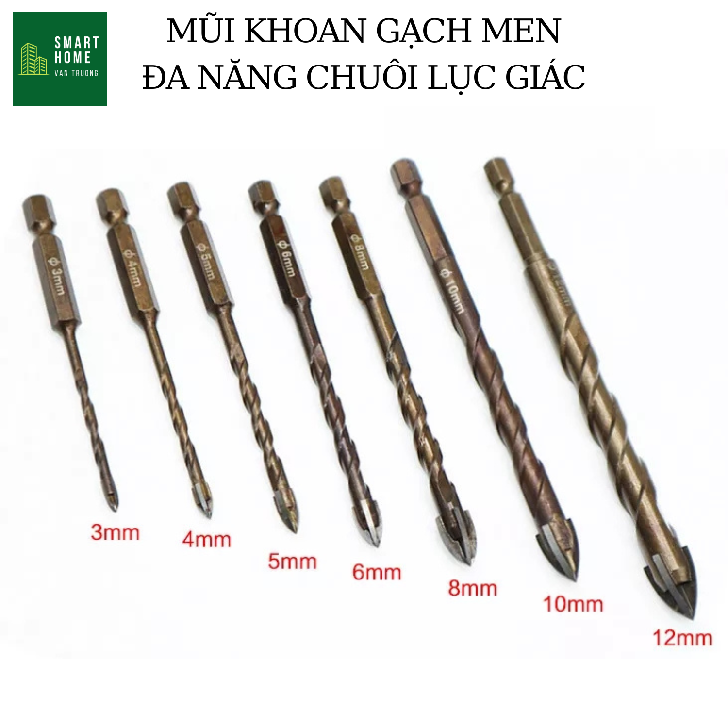 Mũi Khoan Đa Năng Chữ Thập Chân Lục Giác VITO Các Kích Thước