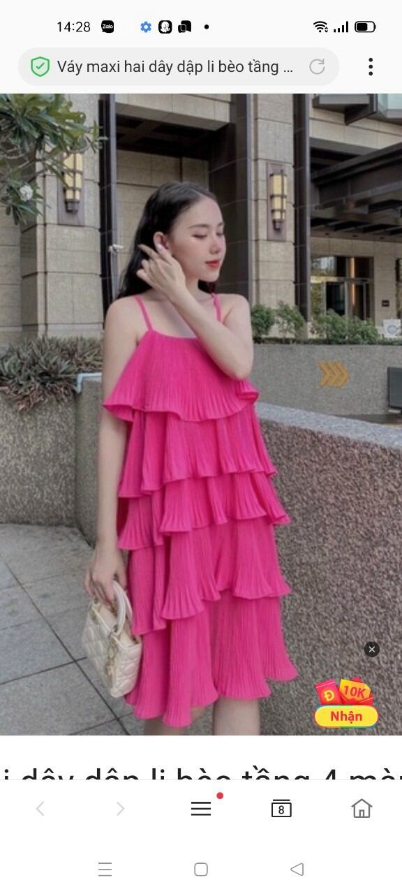 đầm dập ly vải voan mềm mịn