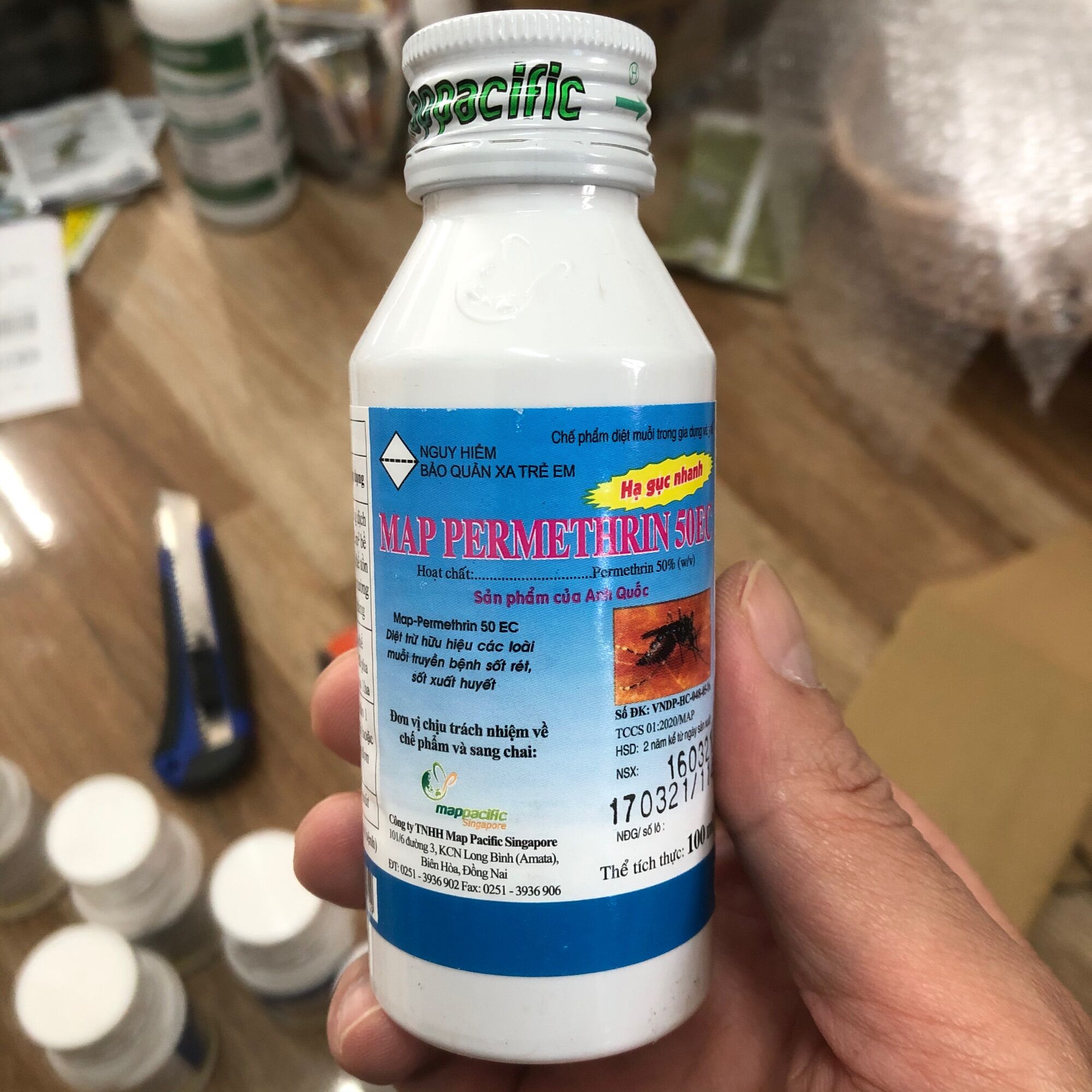 Thuốc diệt muỗi MAP PERMETHRIN 50EC; thuốc diệt muỗi tiêu chuẩn dùng trong y tế và gia dụng