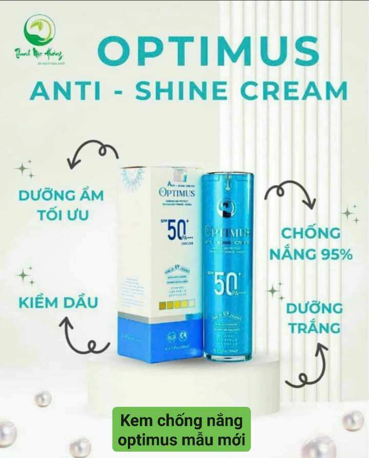 [Hàng chính hãng] KEM chống nắng Optimus Thanh Mộc Hương ( Chai lớn 50ml)