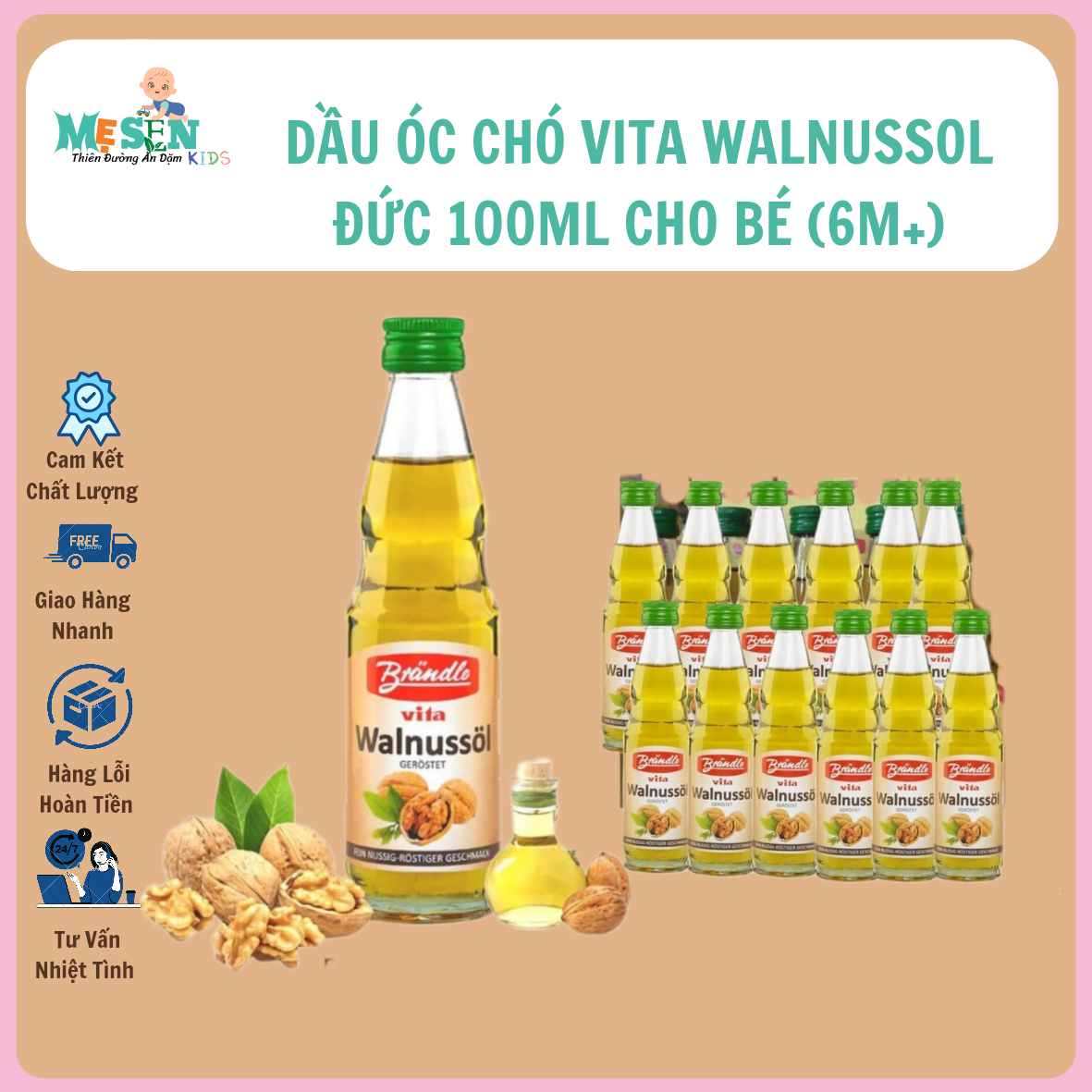 Dầu óc chó Đức cho bé ăn dặm 100ml
