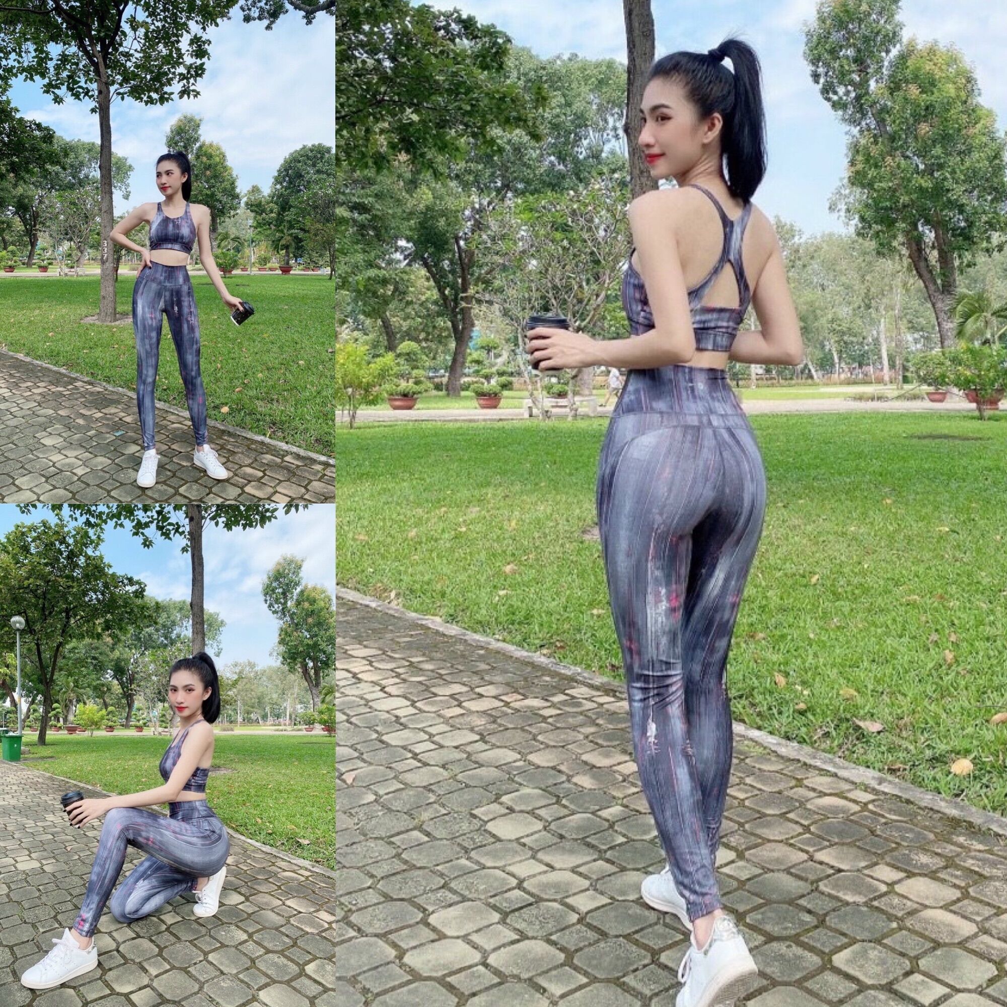 [3-5/8 Hoàn Tiền 25%]Sét Tập Quần dài áo Bra cho chị em siêu xịn