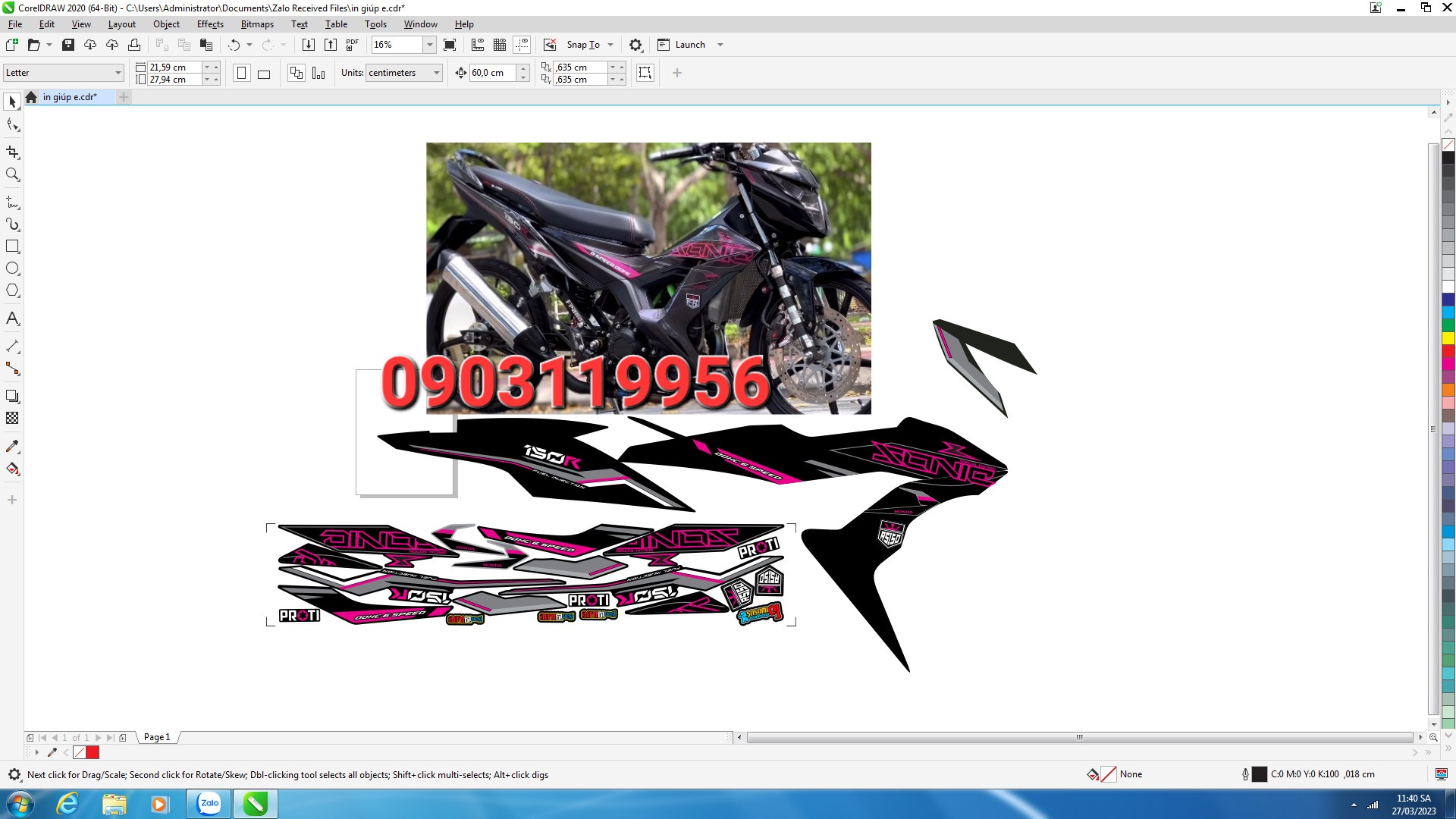tem rời sonic 150 đen hồng