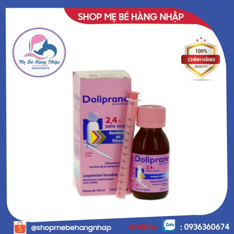 [Mẫu mới] Siro Doli..prane Pháp 100ml - Siro hạ s.ốt hiệu quả cho bé