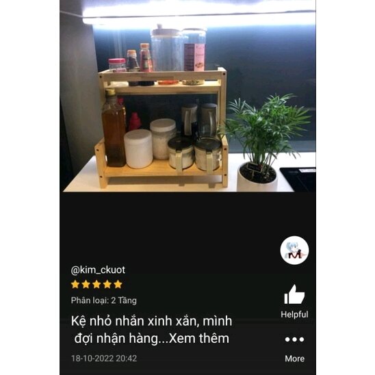 KỆ GIA VỊ GỖ THÔNG 2 TẦNG ĐA NĂNG