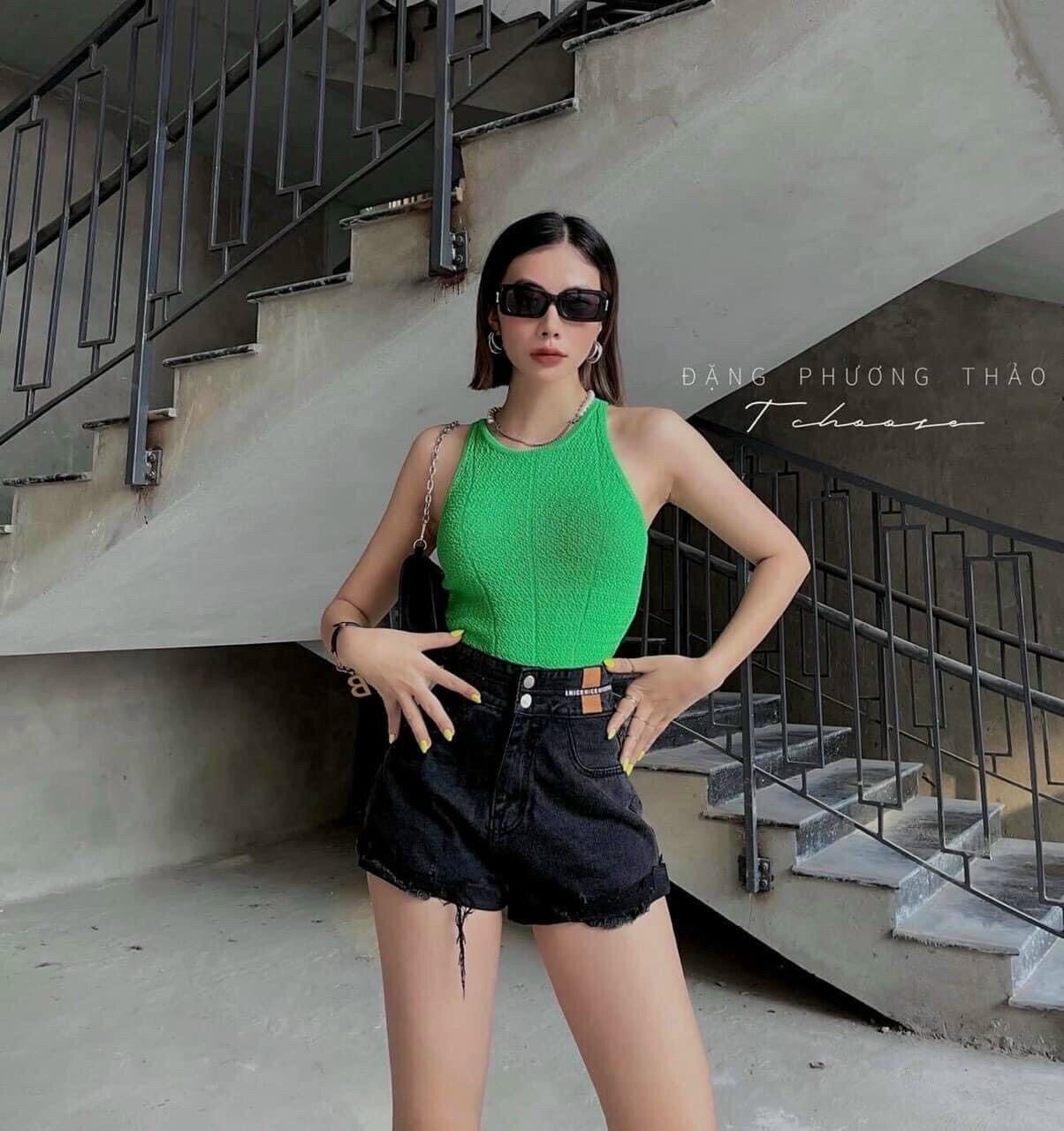 Áo ba lỗ nữ chất len mỏng croptop ulazang phong cách HQ