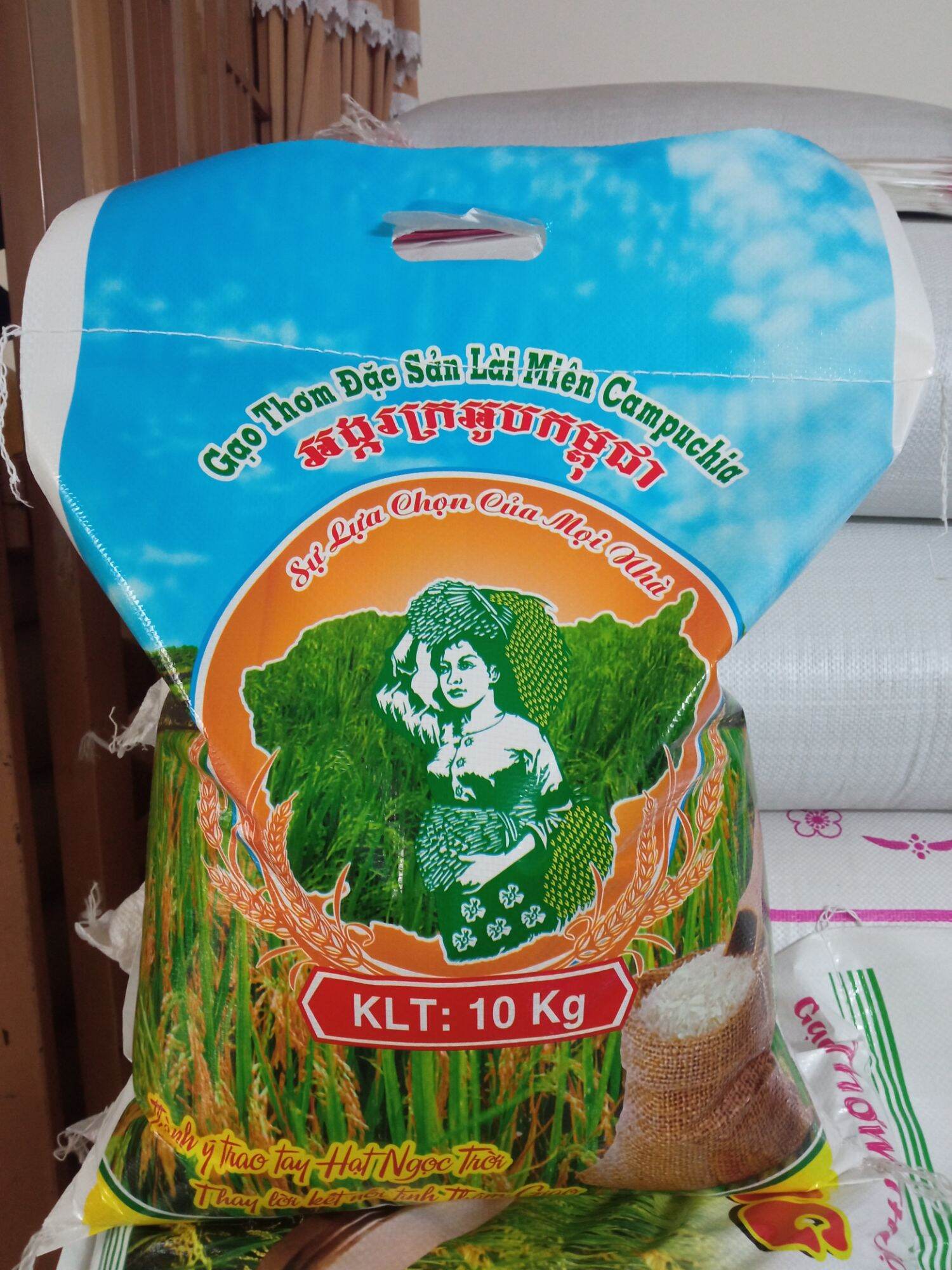 gạo lài miên Campuchia bao 10kg thơm ngon thương hạng