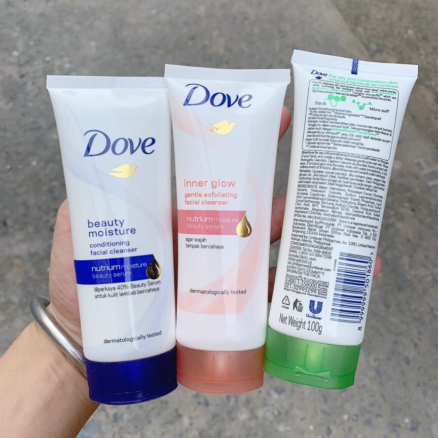 Sữa rửa mặt Dove bọt thơm 100ml dưỡng ẩm sáng da