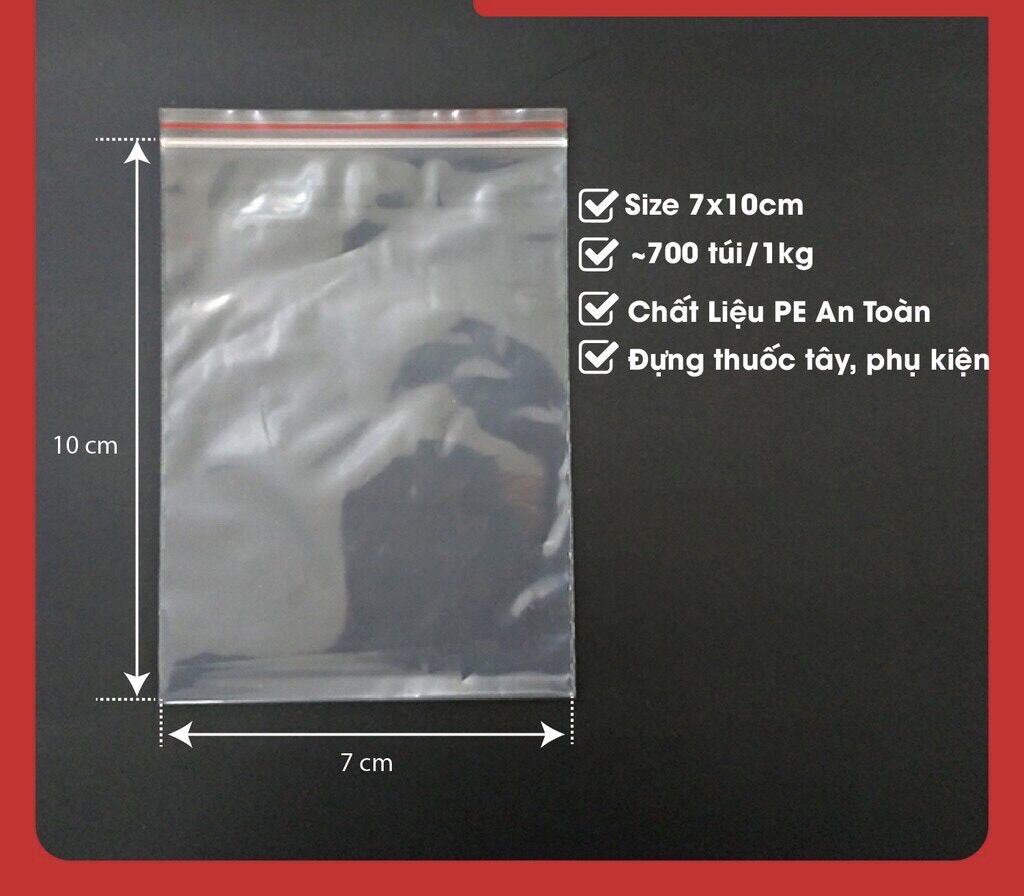 [HCM]1Kg Túi Zip Chỉ Đỏ