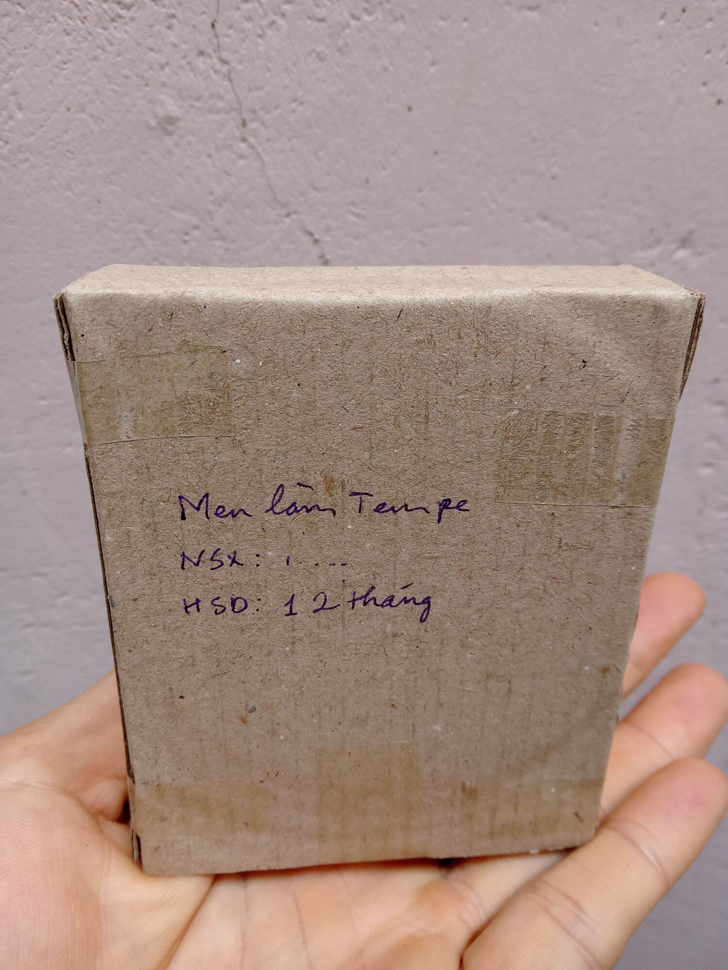 Men làm tempeh 50g làm 22kg tempe = 15kg đậu.