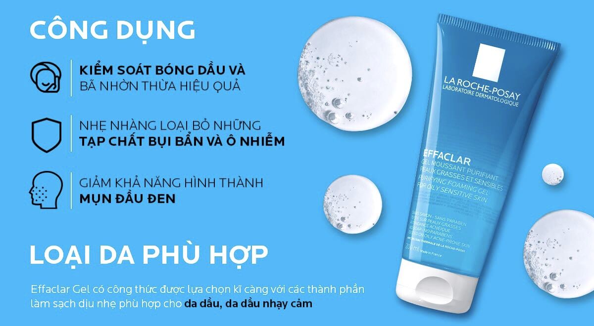 Sữa rửa mặt Effaclar 300ML nội địa Pháp