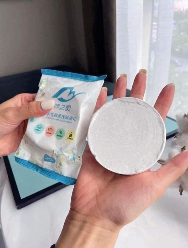 Combo 3 khăn tắm dạng nén du lịch