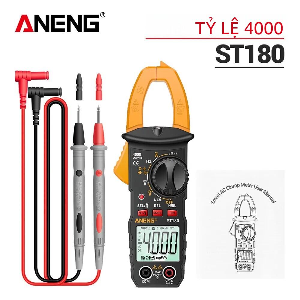 Aneng St180 4000 Tính Kỹ Thuật Số Kẹp Mét Ampe Kế Bút Thử Điện Áp Xe Amp Hz Điện Dung Ncv Ohm Công C