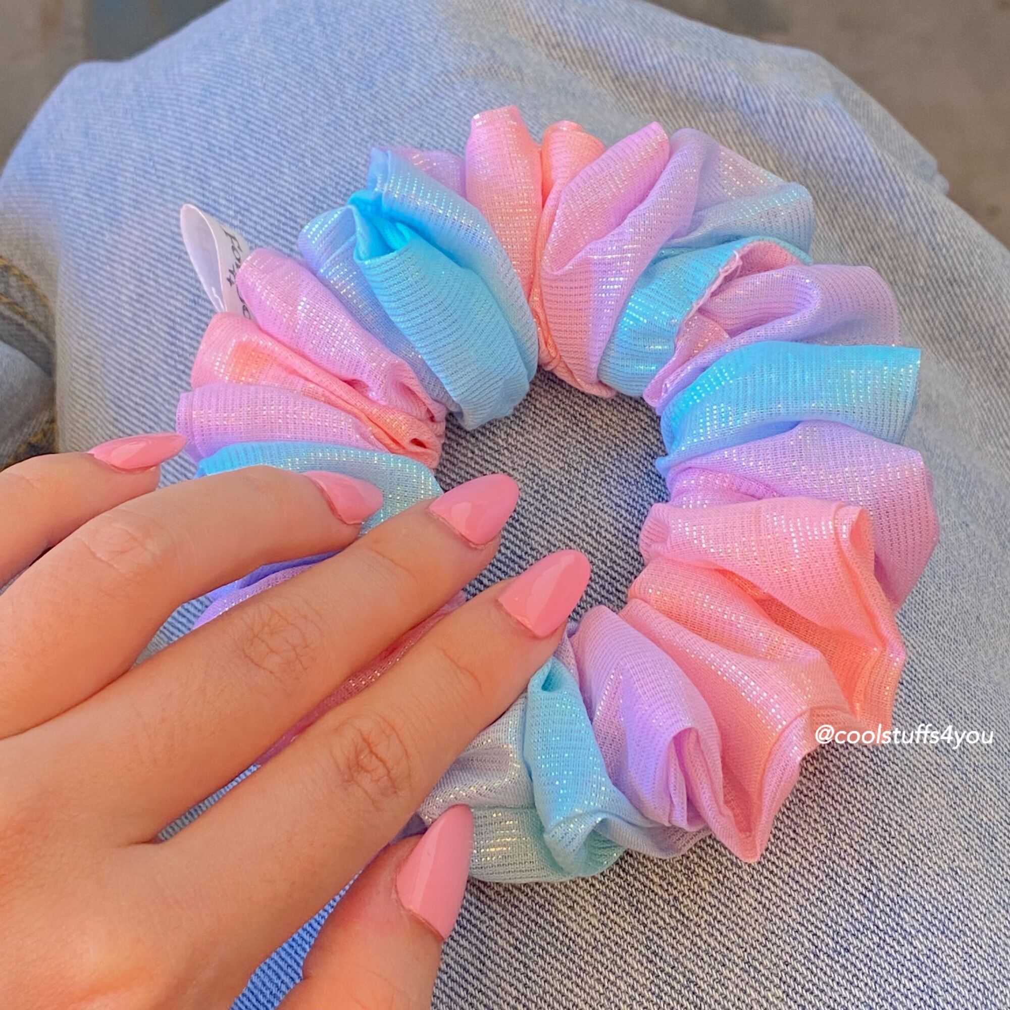 Buộc Tóc Scrunchies Loang Màu UNICORN🦄Size Thường