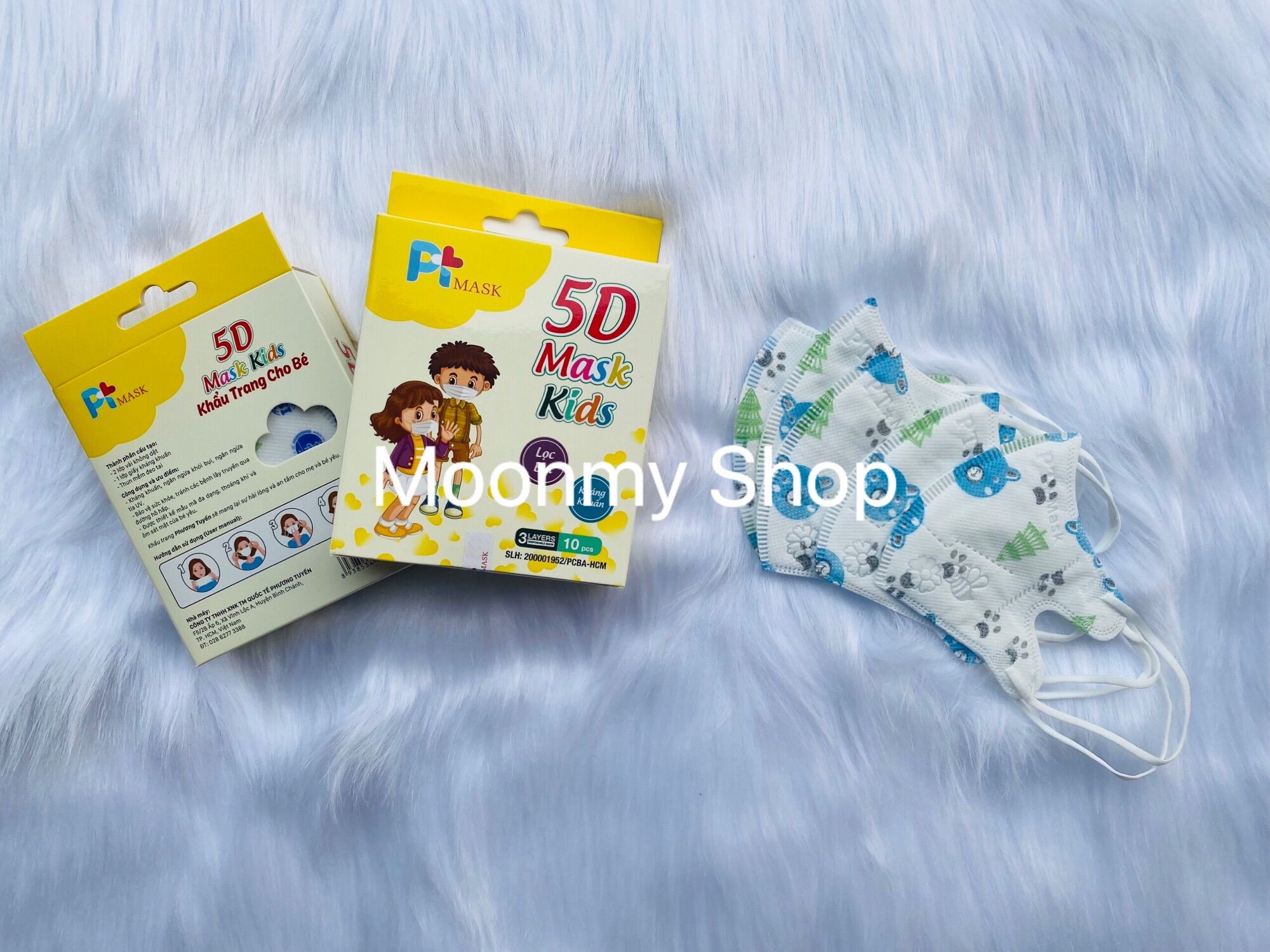 Set 50 cái khẩu trang 5d mask kids PT/ khẩu trang 5d Phương Tuyến