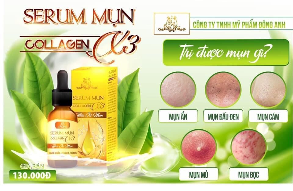 Serum mụn collagen x3 Đông Anh (chính hãng)