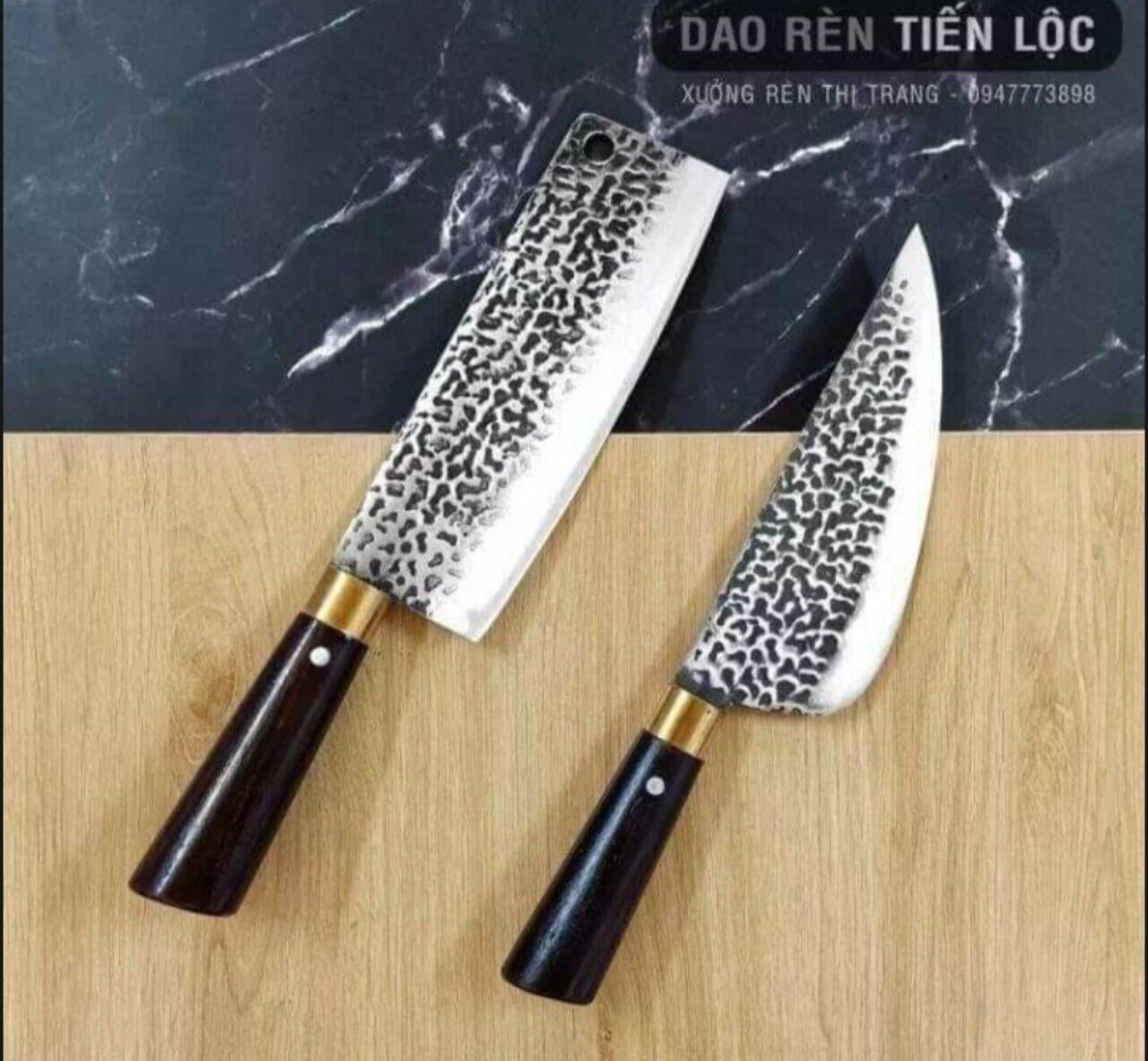 BÁO GIÁ Dao Làm Bếp Tốt | Shopee Lazada Sendo Tiki mới nhất 56 Bộ dao thái lọc ( làm từ nhíp xe tốt, dập Vân hai mặt chống rỉ)