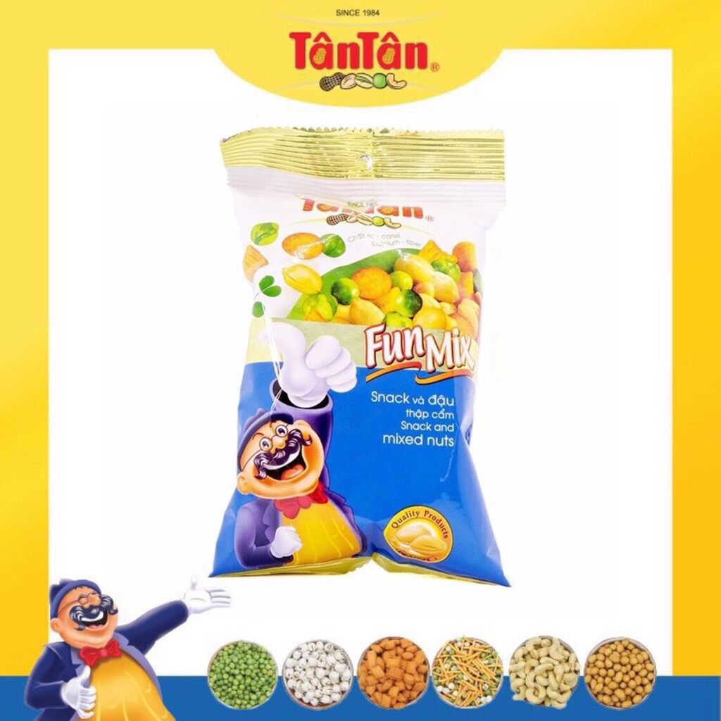 Combo 5/10 gói snack&đậu thập cẩm tân tân fun mix 35g/gói