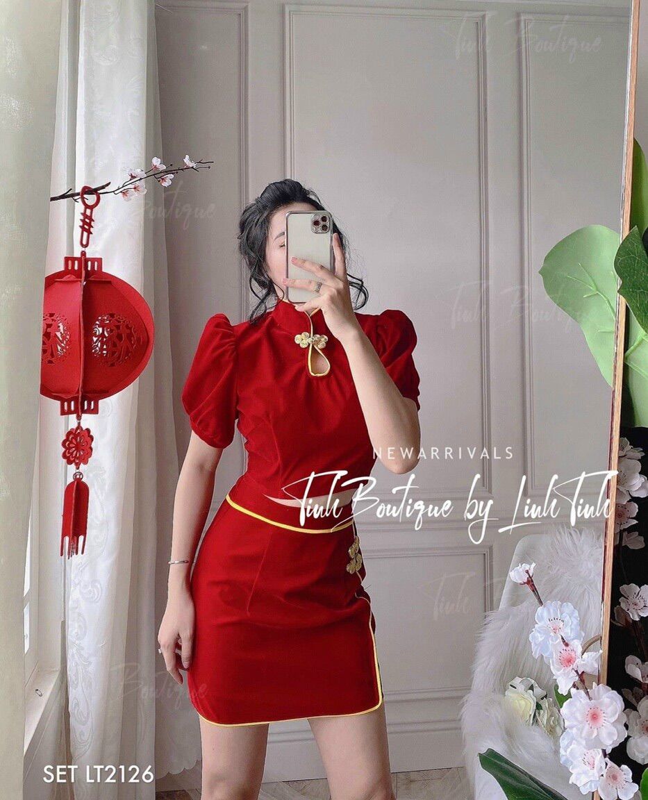 55-90kg Bigsize SET VÁY TẾT CÁCH TÂN