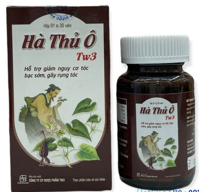Hà thủ ô TW3 - 30 viên - hỗ trợ giảm nguy cơ tóc bạc sớm, gãy rụng tóc