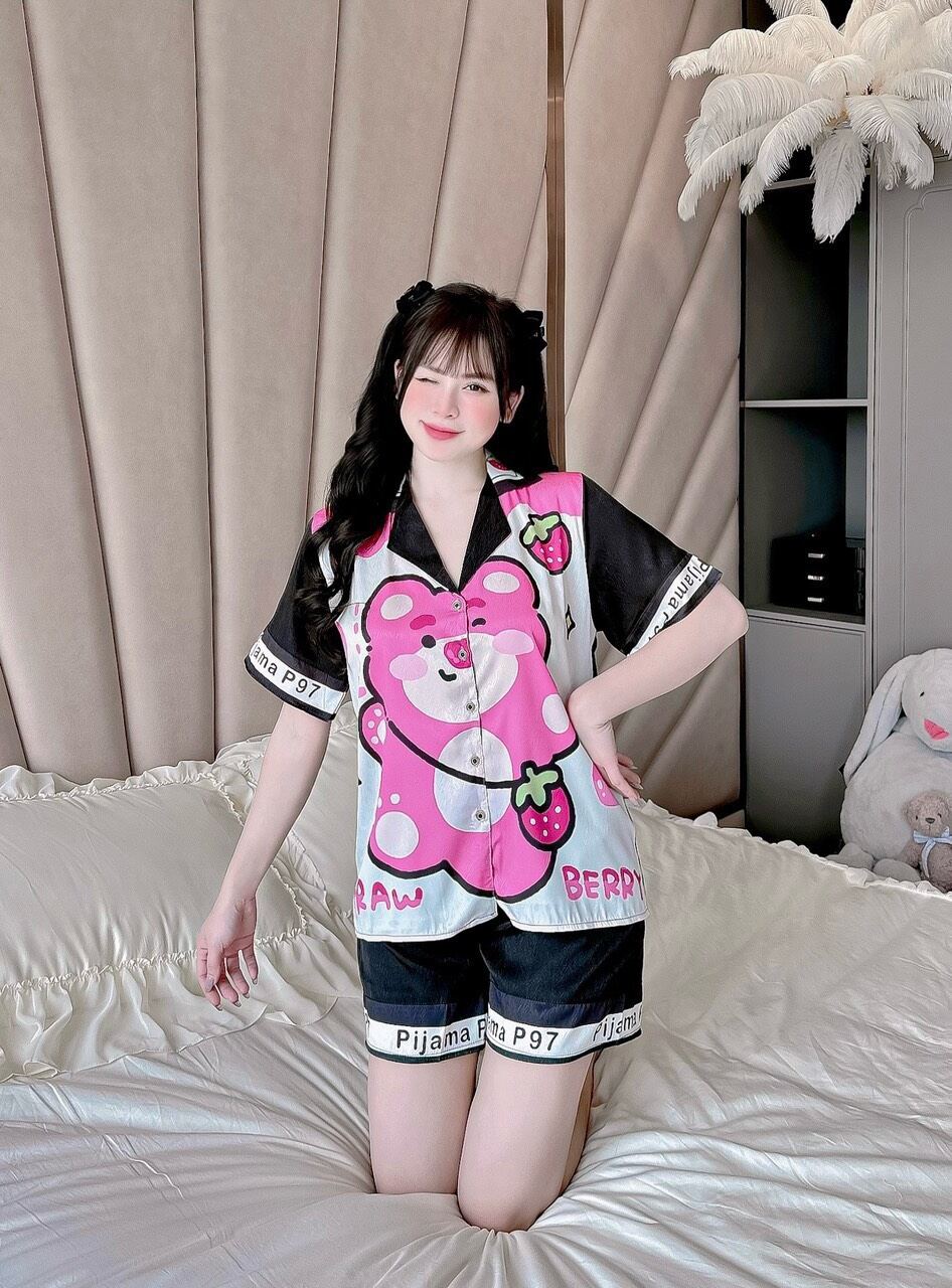 Bộ đùi chất liệu lụa xước ánh kim thiết kế cao cấp ,Đồ bộ mặc nhà chất liệu lụa xước mềm mịn mát freesize
