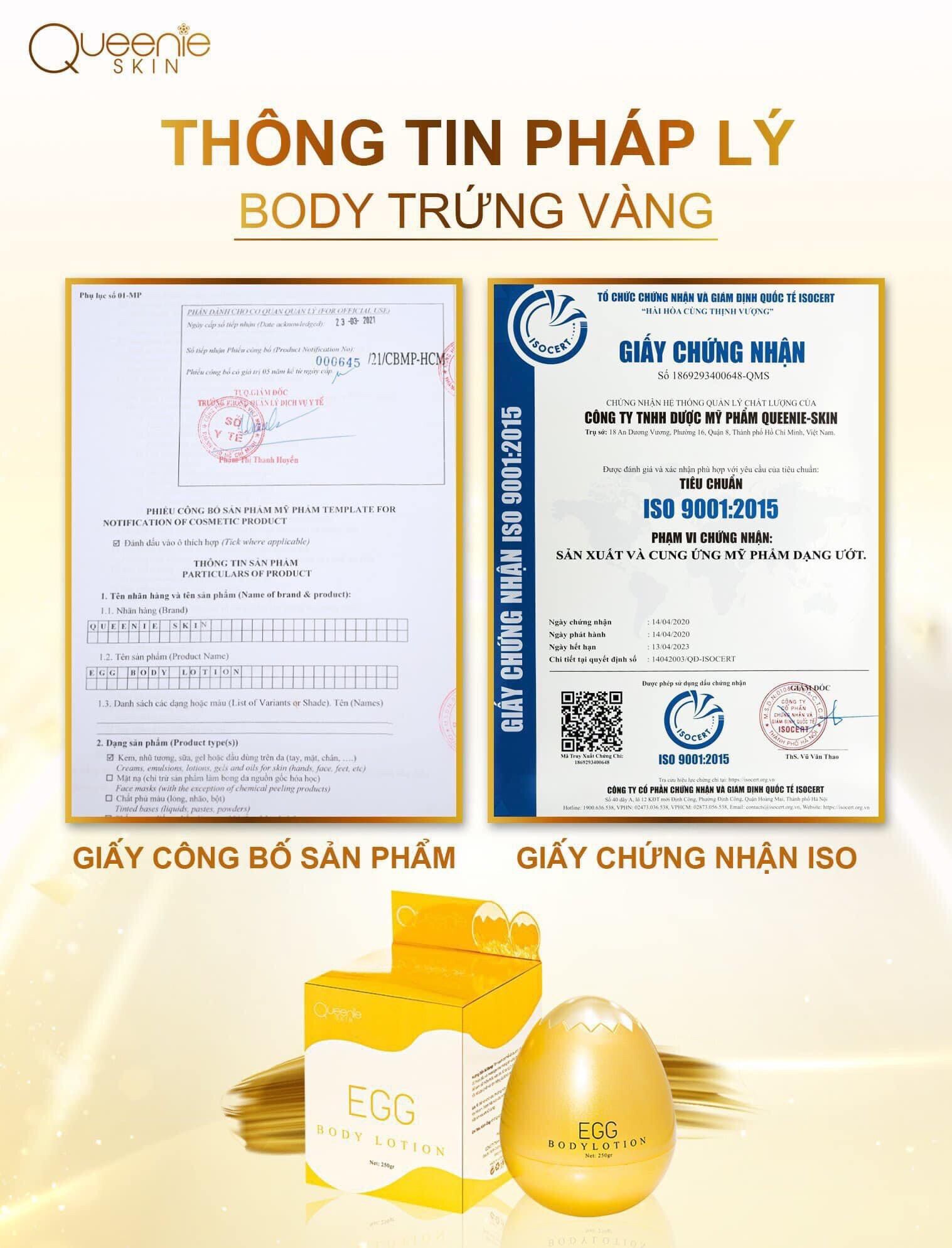 BODY TRỨNG VÀNG -#QUEENIESKIN