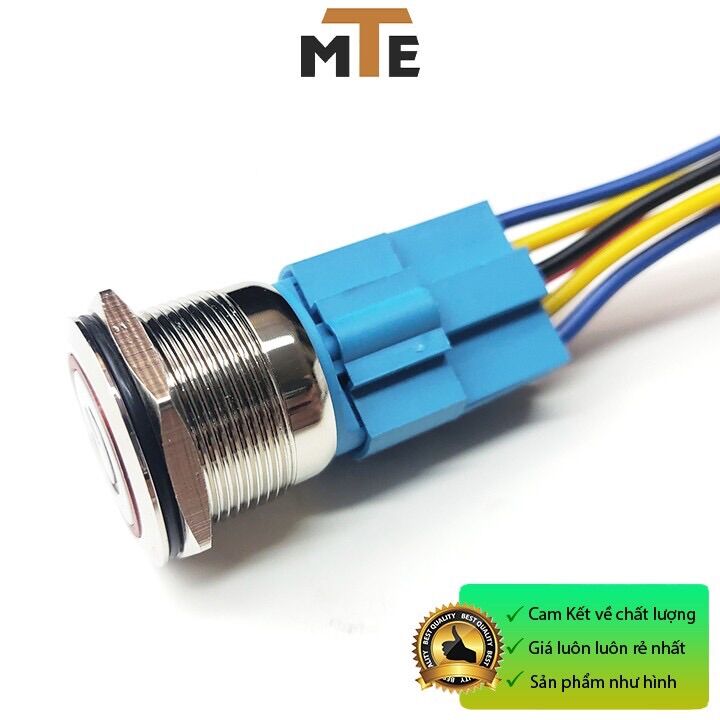 Nút nhấn nhả chống nước có LED 22mm 220V