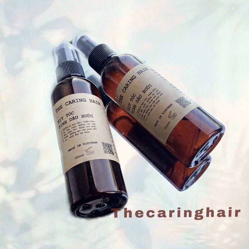 Combo 2 Xịt Tóc Tinh Dầu Bưởi The Caring Hair ( Kích Mọc Tóc - Giảm Rụng )