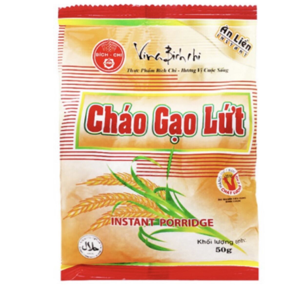 Combo 50 gói cháo 50gr Gạo lứt Bích Chi