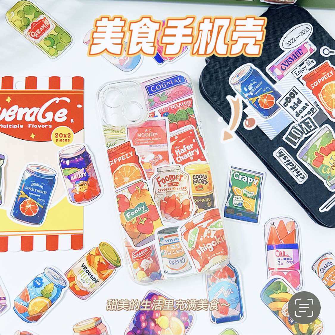 Túi 40 sticker packing food and drink