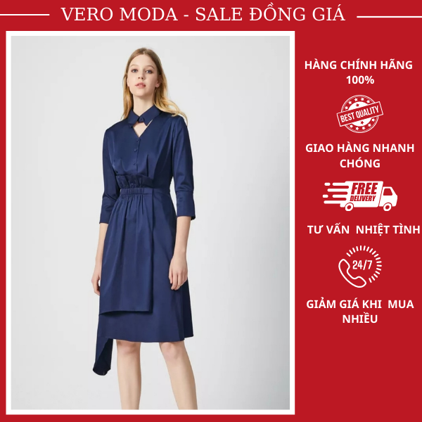 Đầm sơ mi Vero moda cách điệu - Đầm Vero moda sale