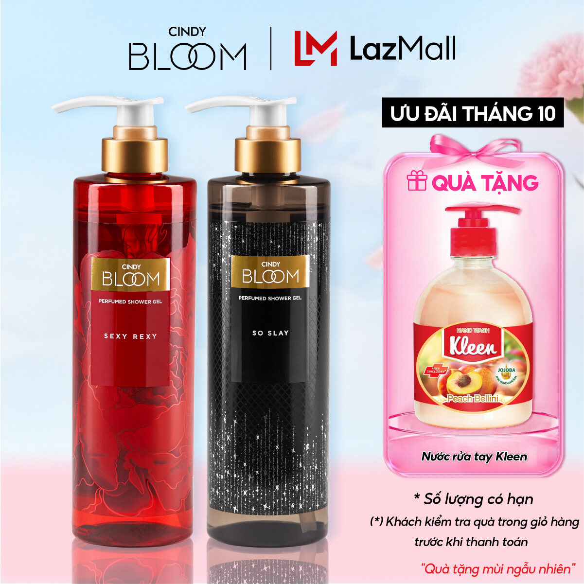 Combo Sữa tắm nước hoa Cindy Bloom Sexy Rexy Gợi Cảm Quyến Rũ + So Slay Cuốn Hút Thanh Lịch 640g/chai