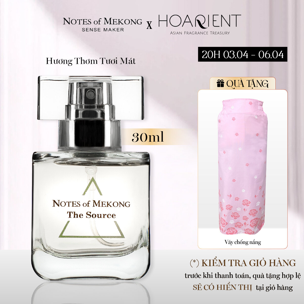 Nước Hoa Cao Cấp Notes Of Mekong The Source 30ml Hương Tươi Trẻ Thanh Mát HOARIENT Chính Hãng