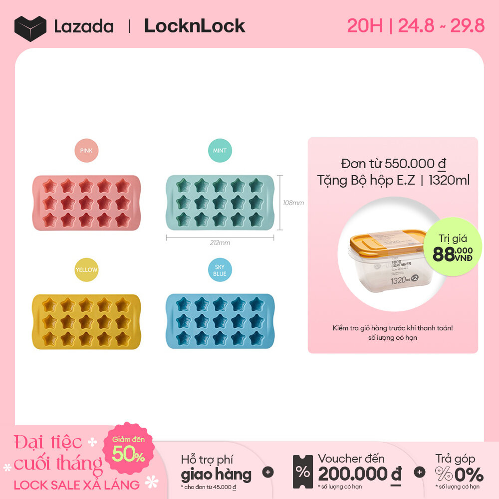 Khuôn silicon làm đá hình trái tim Lock&Lock - CKT221