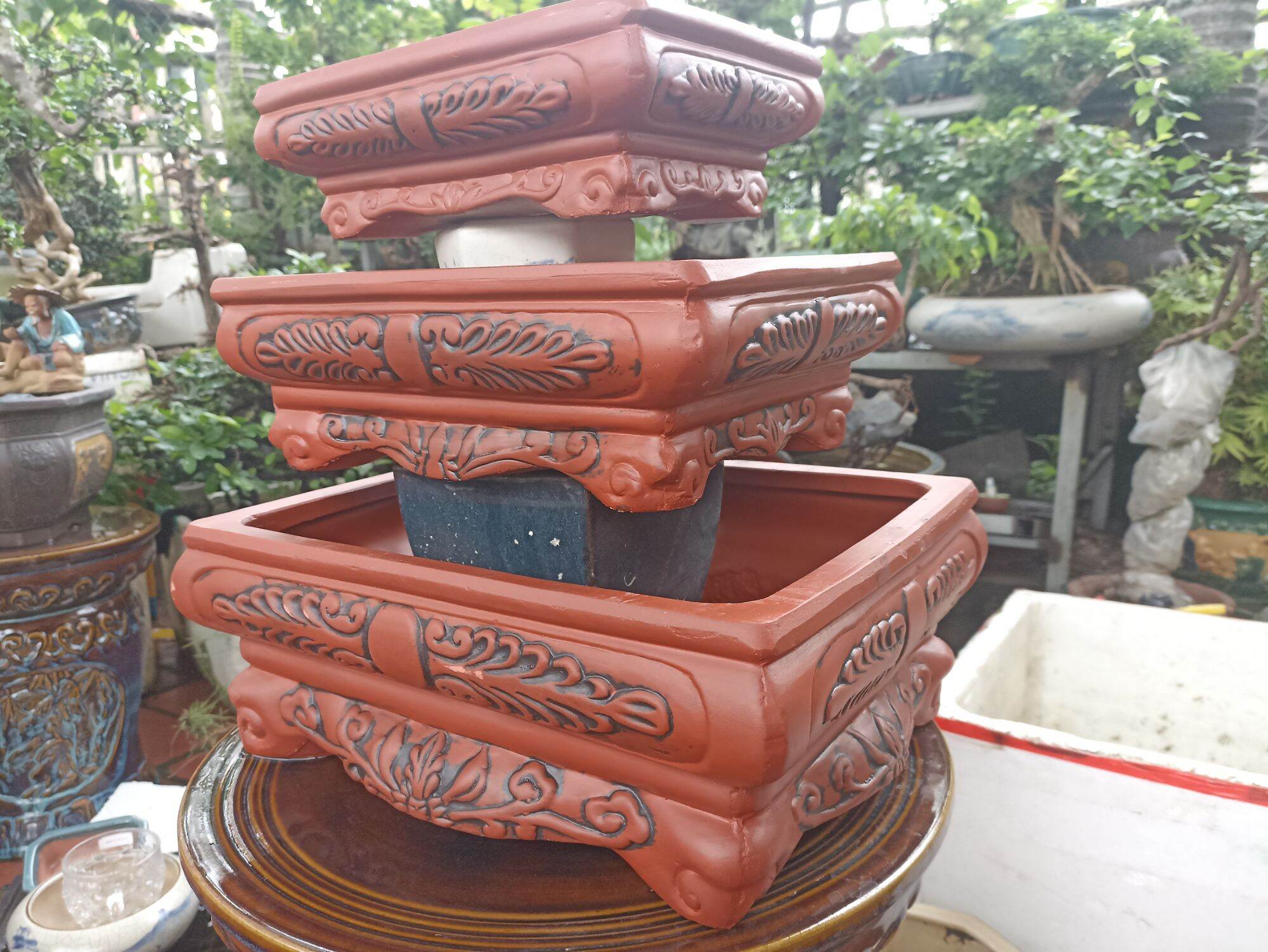 chậu chân kỷ gốm Bát Tràng cao cấp
